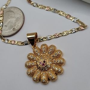 Sunflower gold plated chain 3-colors